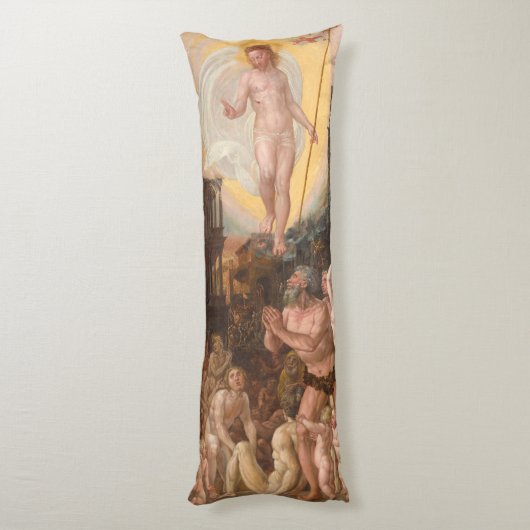 Christus in Limbo - Hans Mielich Fine Art Seitenschläferkissen (Rückseite (Vertikal))