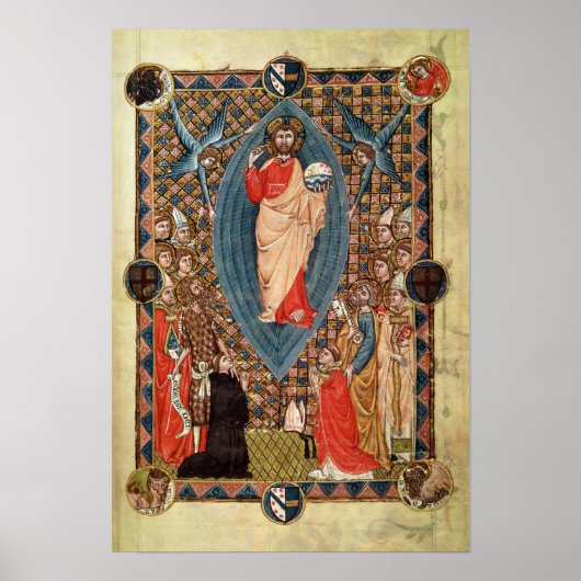 Christus in Majestät mit Heiligen Poster (Vorne)