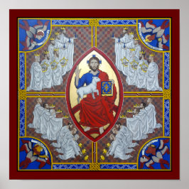 Christus in Majestät und das 24 Elders Poster Prin