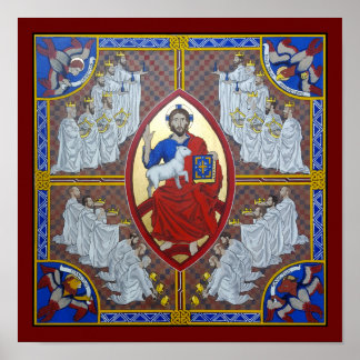 Christus in Majestät und das 24 Elders Poster Prin