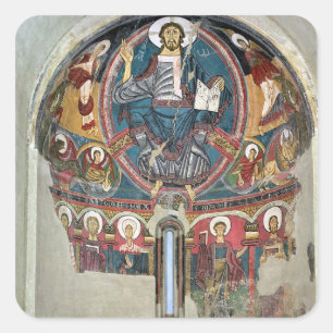 Christus in Ruhm 2 Quadratischer Aufkleber