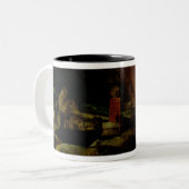 Christus in Schwebe 2 Zweifarbige Tasse (Vorderseite Links)