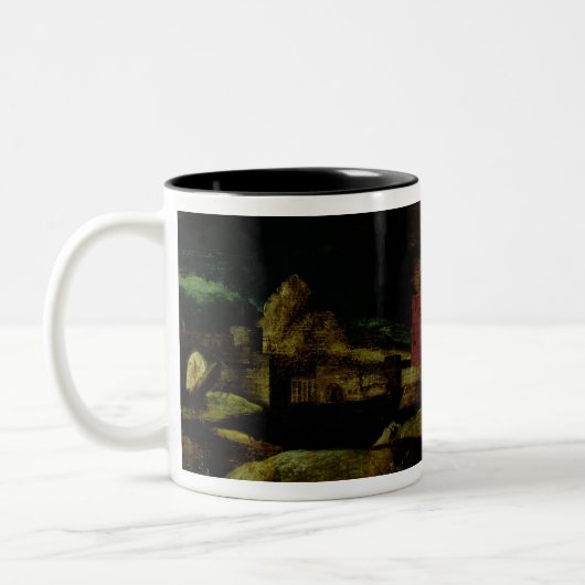 Christus in Schwebe 2 Zweifarbige Tasse (Links)