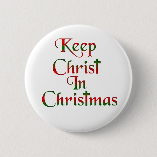 Christus in Weihnachten behalten Abzeichen / Taste Button (Vorderseite)