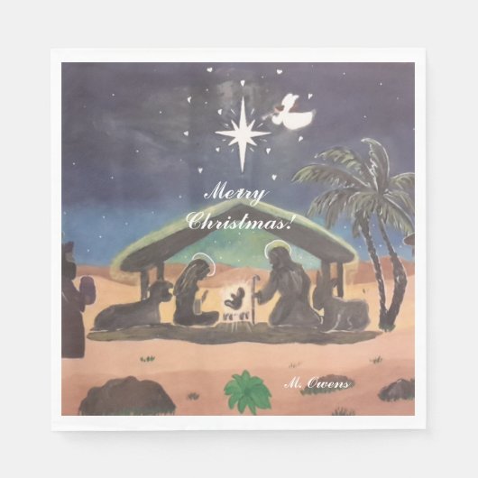 Christus in Weihnachten - Napkins behalten Serviette (Vorderseite)