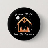 Christus in Weihnachten Weihnachten Weihnachten Ch Button (Vorderseite)