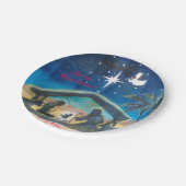 Christus in Weihnachts-Tellern behalten Pappteller (Schrägansicht)