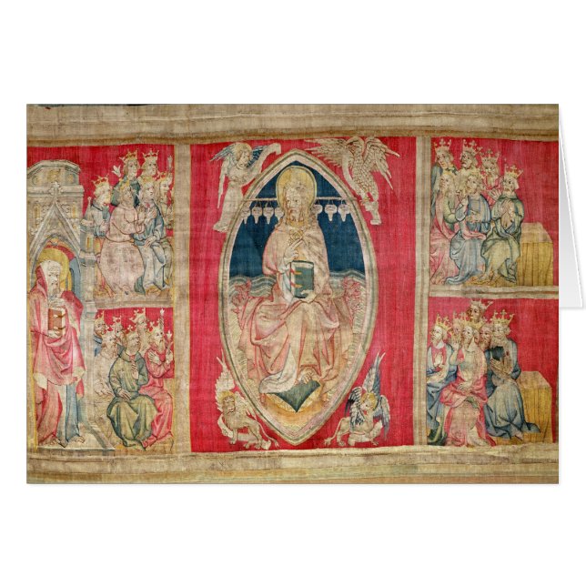 Christus inthronisierte mit den apokalyptischen (Vorderseite (Horizontal))
