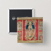 Christus inthronisierte mit den apokalyptischen button (Vorne & Hinten)