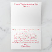 Christus ist aus toter Ostergrüßkarte aufgewachsen Karte (Innenseite)