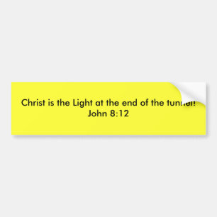 Christus ist das Licht am Ende des Tunnels! Autoaufkleber