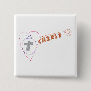 Christus ist das Schlüsselplatz-Abzeichen Button