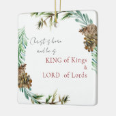 Christus ist der Geborene König von Königen Weihna Keramikornament (Links)