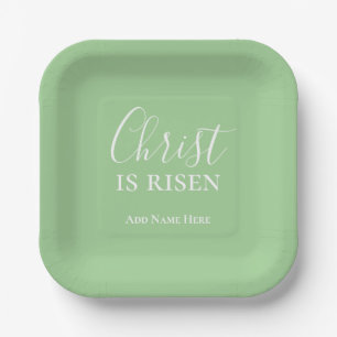 Christus ist ein Christliches  Osterfest für den M Pappteller