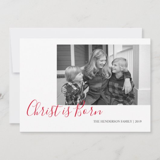 Christus ist ein Geborenes Foto Weihnachten (Vorderseite)