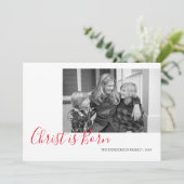 Christus ist ein Geborenes Foto Weihnachten (Stehend Vorderseite)