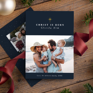 Christus ist eine Geborene religiöse Weihnachtscol Feiertagskarte