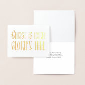 Christus ist Geboren Glorify Ihm religiöse Geburt Folienkarte (Anzeige)