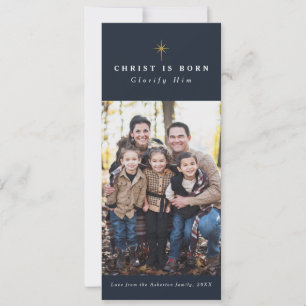 Christus ist geboren religiöse Weihnachts-Postkart Feiertagskarte