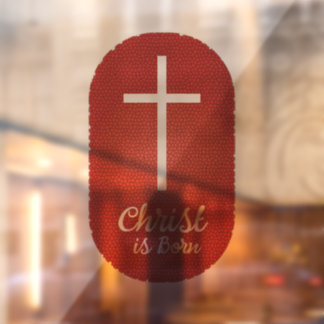 Christus ist Geborene religiöse Weihnachten Fensteraufkleber