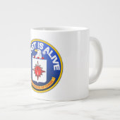 Christus ist - identische CIA-Ikone lebendig Jumbo-Tasse (Vorderseite Rechts)