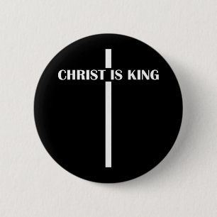Christus ist König Christlicher Glaube Kirche ist Button