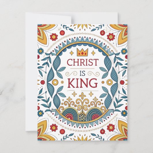 Christus ist König Feiertagskarte (Vorderseite)