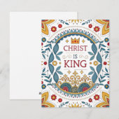 Christus ist König Feiertagskarte (Vorne/Hinten)