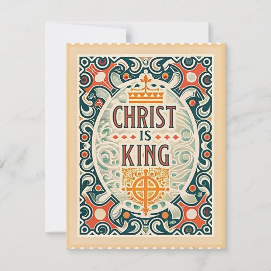 Christus ist König Feiertagskarte (Vorderseite)