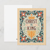 Christus ist König Feiertagskarte (Vorne/Hinten)