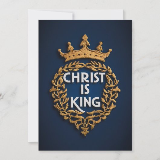 Christus ist König Feiertagskarte (Vorderseite)