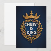 Christus ist König Feiertagskarte (Vorne/Hinten)