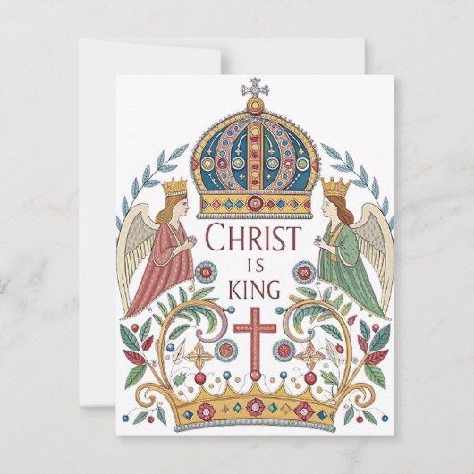 Christus ist König Feiertagskarte (Vorderseite)