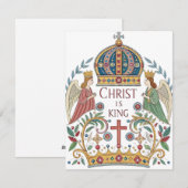 Christus ist König Feiertagskarte (Vorne/Hinten)