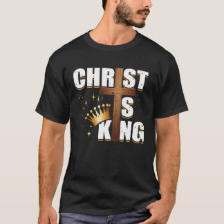Christus ist König Jesus ist König Kreuz Kreuzritt T-Shirt