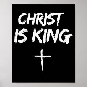 Christus ist König Jesus Katholisch Christlich Chr Poster
