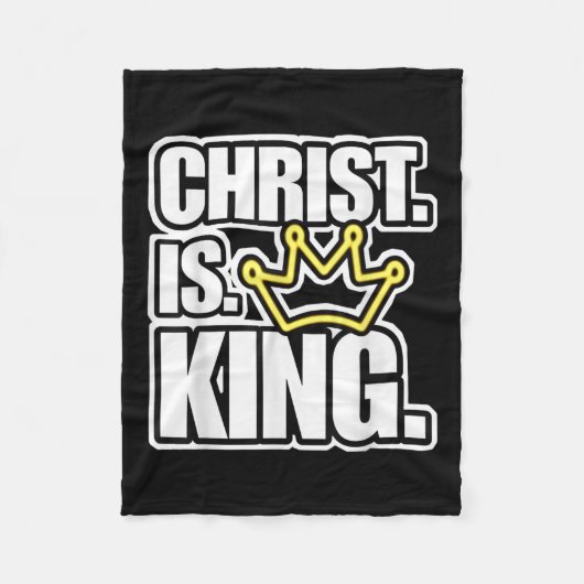 Christus ist König Krone Jesus Lover für Christlic Fleecedecke (Vorderseite)
