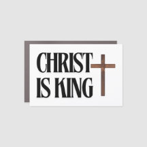 Christus ist König | Schwarzer Text und Braunes Ho