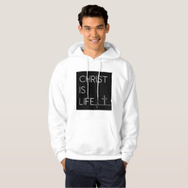 Christus ist Lebensschlagreihe und Kreuz-Männer Hoodie