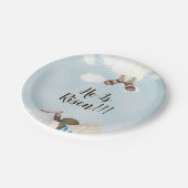 Christus ist Ostern verschont Pappteller (Schrägansicht)