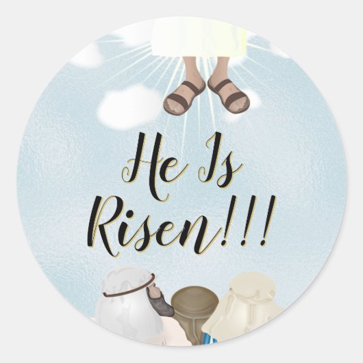 Christus ist Ostern verschont Runder Aufkleber (Vorderseite)