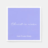 Christus ist Risen | Benutzerdefiniertes Lila Chri Serviette (Vorderseite)