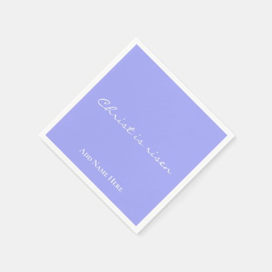 Christus ist Risen | Benutzerdefiniertes Lila Chri Serviette (Ecke)