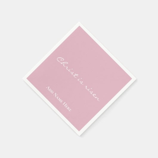 Christus ist Risen | Benutzerdefiniertes rosa Chri Serviette (Ecke)