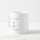 Christus ist risen dekoriert Ostereier Kreuz Kaffeetasse (Vorderseite Links)