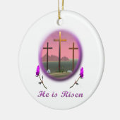 Christus ist Risen Keramik Ornament (Links)