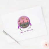 Christus ist Risen Ovaler Aufkleber (Umschlag)