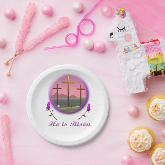 Christus ist Risen Pappteller (Party)