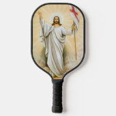 Christus ist Risen Pickleball Schläger (Rückseite)