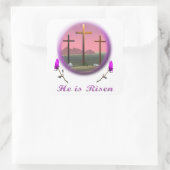 Christus ist Risen Quadratischer Aufkleber (Tasche)